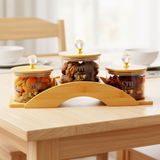 AM6270 Shine Mix Candy Jar Set 3PC with Bamboo Stand