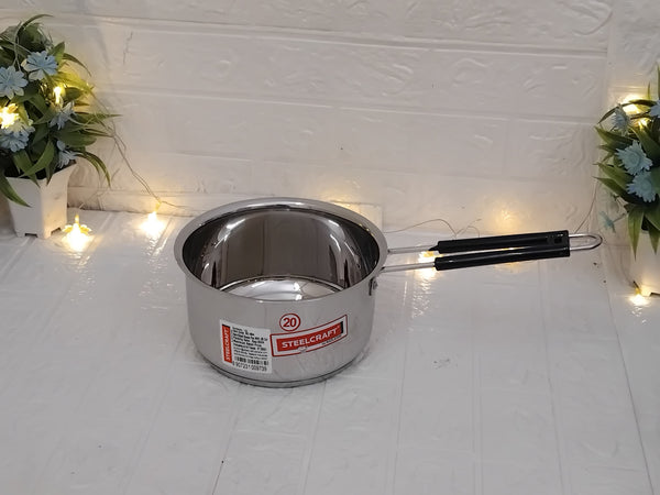 AM3350 SS Royal Sauce Pan with wire handle (20X25cm)SC-594  Weight-790Gm