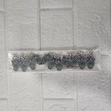 Di0046 Oxidized Silver Dangler Kamarbandh with Colorful Beads and Cowrie Shells (Multidesign)