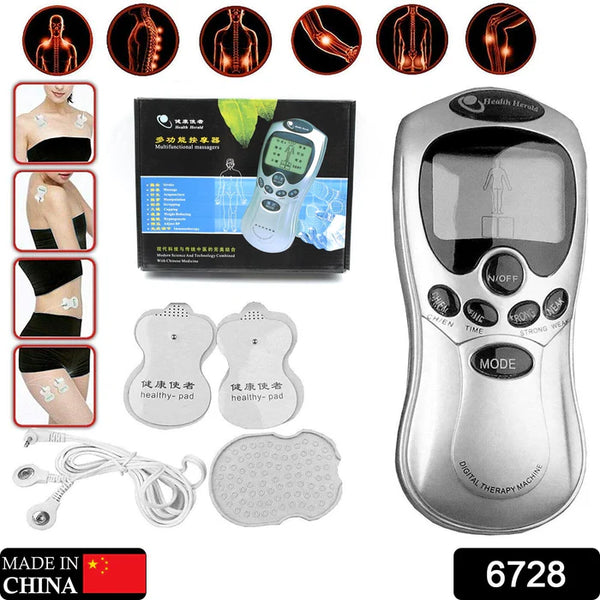 6728 ELECTRIC DIGITAL THERAPY NECK BACK ELECTRONIC PULSE FULL BODY MASSAGER THERAPY SET (ADAPTER NOT INCLUDED)