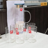 AM5373 Shine Max Steel Lid Water Jug With Glass 6pc