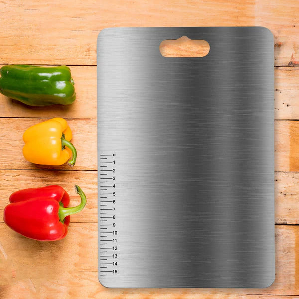 12249 Stainless Steel Vegetable & Fruit Cutting Chopping Board (31×20 Cm / 1 Pc)