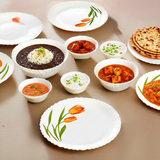 AM5754 Cello Opalware Imperial Collection Dinner Set, 19 Pieces - (Navy Blue & Vinea Designs)
