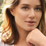 AM5765 Sterling Silver Dot Stud Earrings for Women Girls