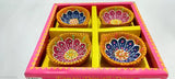 AM0207 Handmade Decorative Diyas For Diwali Diwali Decoration (4 Pcs)