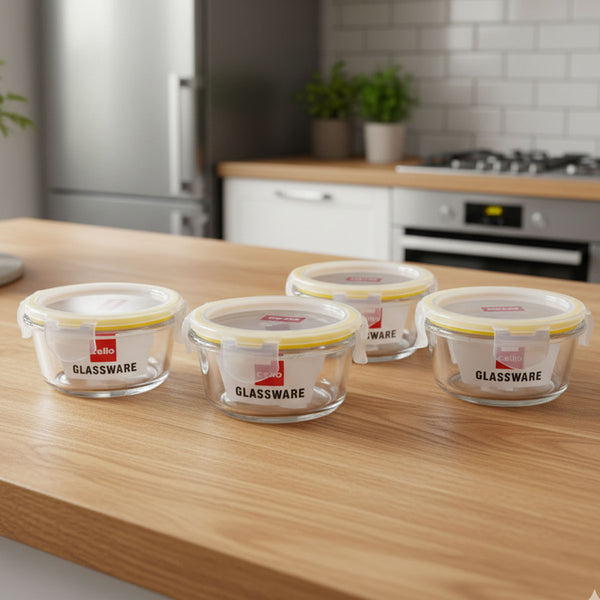 Di0366 Cello Clip-O Fresh Round Container Set of 4pc - Each 240ml