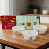 Di0367 Cello Fit & Fresh Clip-O Round Container Set of 3pc