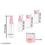 3075 7Pcs Travel Cosmetics Bottles Kit Set for Shampoo, Cosmetics & Other Essentials - with Pouch