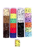 AM1159 Rubber Band Hair Accessory Soft Rubber Stretchy Ponytail Holder Elastic Hair Ties Light & Dark MultiColors Printed Design Hair Bands