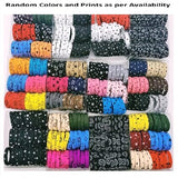 AM1159 Rubber Band Hair Accessory Soft Rubber Stretchy Ponytail Holder Elastic Hair Ties Light & Dark MultiColors Printed Design Hair Bands