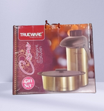 AM2407 Trueware Cosmo Gift Set Insulated Stainless Steel Flask Hot and cold Casserole And Crux Airpot 1800ml 1500ml