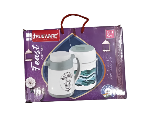 AM2404 Trueware Feast Gift Set Aqua Tuff Jug Hot & Cold And Lunch Box 2Pcs Multicolour