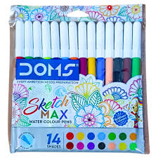 3205 Doms Max Non-Toxic Water Colour Sketch Pens (14Assorted Shades x 1 Set)