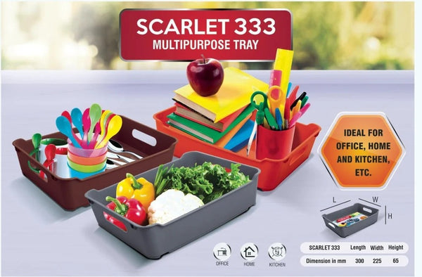 3645 SCARLET 3 PCS TRAY SET DLX