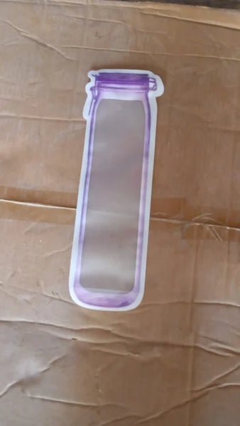 10068 Food Storage Bag Bottles Shape Ziplock Bags Reusable (1 Pc / 500 ML)