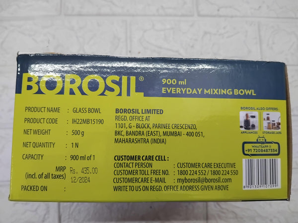 AM3683 Borosil Glass Mixing & Serving Bowl 900ml (IH22MB15190)