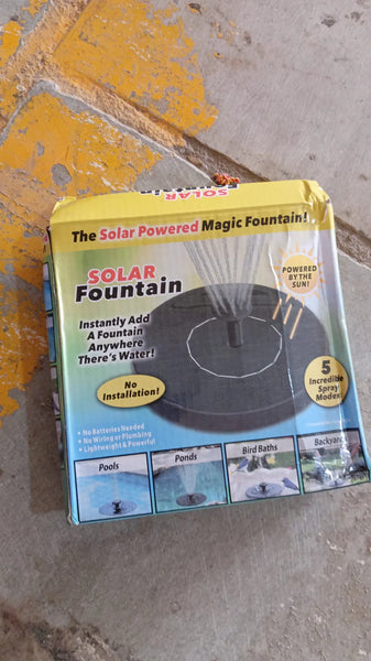 8603 Fast Fountain by Pocket Hose - Solar-Powered - Instantly Adds a Water Feature Virtually Anywhere - 5 Spray Modes - No Installation or Batteries Required - Great for Bird Baths, Pools, Pond & More (1 Pc)