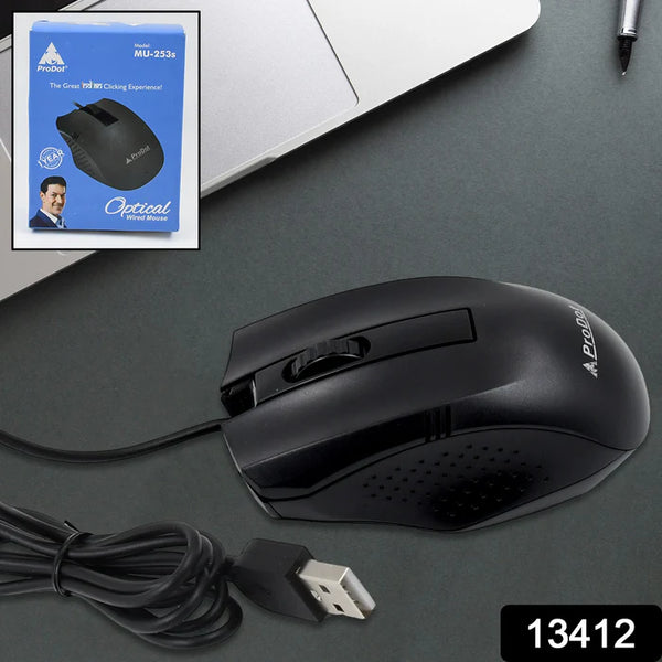 13412 Computer / Laptop Wired Optical Mouse (1 Pc)