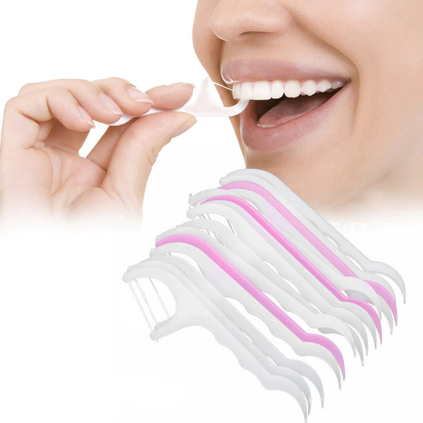 1096 Dental Floss Flosser Pick Teeth Toothpicks Stick Oral Care Tooth Clean (Multicolor)