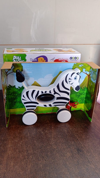 19017 Zebra Pull Along Toy Baby Early Walking Pull Toy Rope Toy for Babies Walking Toy