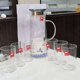 AM5373 Shine Max Steel Lid Water Jug With Glass 6pc