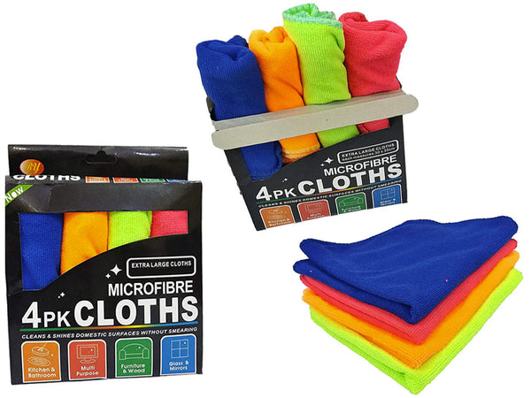 AM2825 Microfiber Cloths Cleaning Extra Large Size 30 X 30 Cm set of 4 pieces