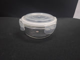 AM3702 Borosil Round 400ml Glass Storage Container For Kitchen 1 Pcs