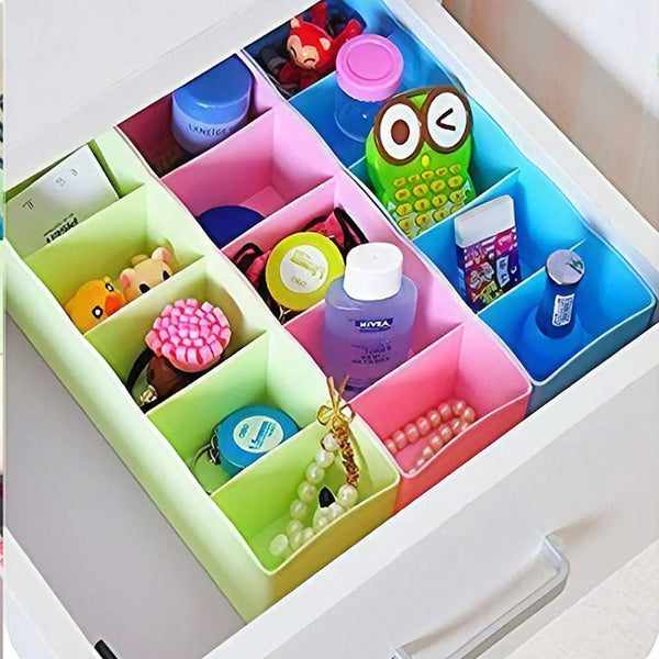 0235 5-Compartments Socks/Handkerchief/Underwear Storage Box Socks Drawer Closet Organizer Storage Boxes (pack of 2)