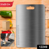 12249 Stainless Steel Vegetable & Fruit Cutting Chopping Board (31×20 Cm / 1 Pc)