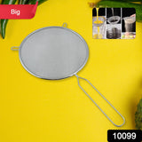 10099 Big Mesh Strainer With Handle Stainless Steel Oil Straine, Mesh Sieve Strainer(1 Pc)