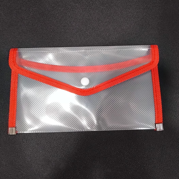 AM2149 Cheque Silai Button Bag 1Pcs Clear Bag Folder Button Document Bag