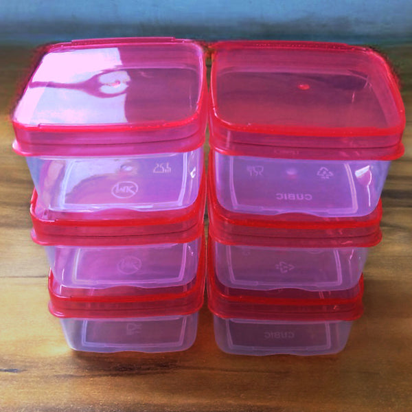 3424 6Pcs Small Cubic Box For Masala And Dry Fruit Container