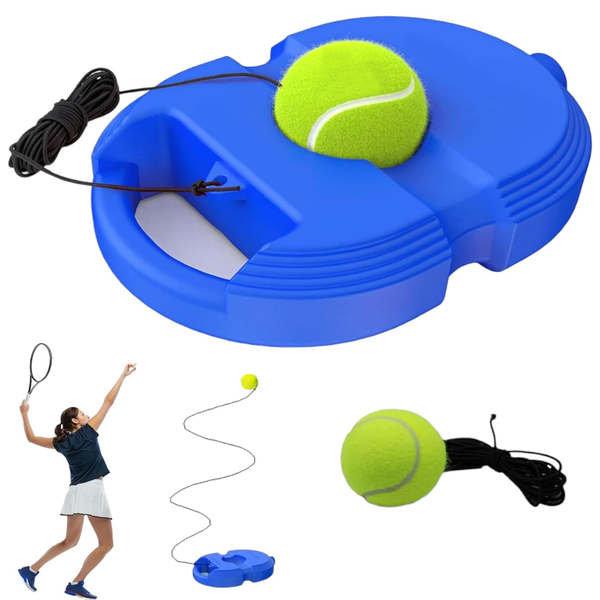 17599 TENNIS TRAINER REBOUND BALL WITH STRING, CONVENIENT TENNIS TRAINING GEAR, TENNIS PRACTICE DEVICE BASE FOR KIDS ADULTS