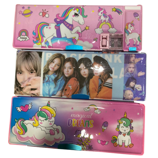 AM0454 Magnetic Pencil Case with Sharpener – Space Themed Luxury Pencil Box for Kids, Pencil Case – Stationary Organizer Pencil Box for Kids, Birthday Return Gift for Kids