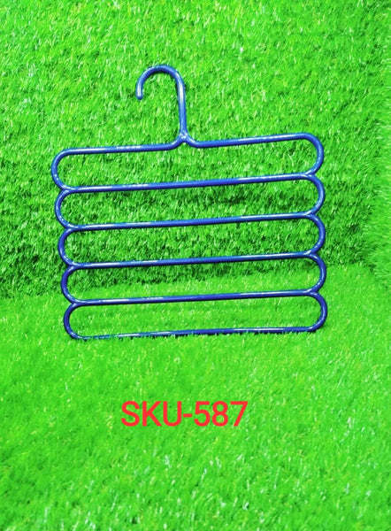 0587 Space Saving Hanger – 5-Layer Multipurpose Plastic | GlimmerHome