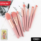 13931 Premium Makeup Brush Set (8 Pcs Set / Mix Color)