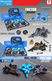 A06487 V-35 Military Fighter Jet Toy – Friction Powered Modern Warfare Plane
