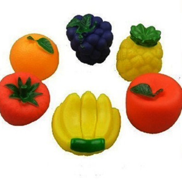 AM0215 Toddler joy Fruit Set 6Pcs Set Squeezy Toy Bath Toy  (Multicolor)