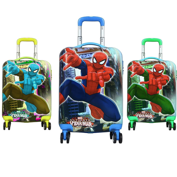 AM0211 Spiderman Design Small Cabin Suitcase Trolley Bags For Kids Boys And Girls (40cm)