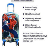 AM0211 Spiderman Design Small Cabin Suitcase Trolley Bags For Kids Boys And Girls (40cm)