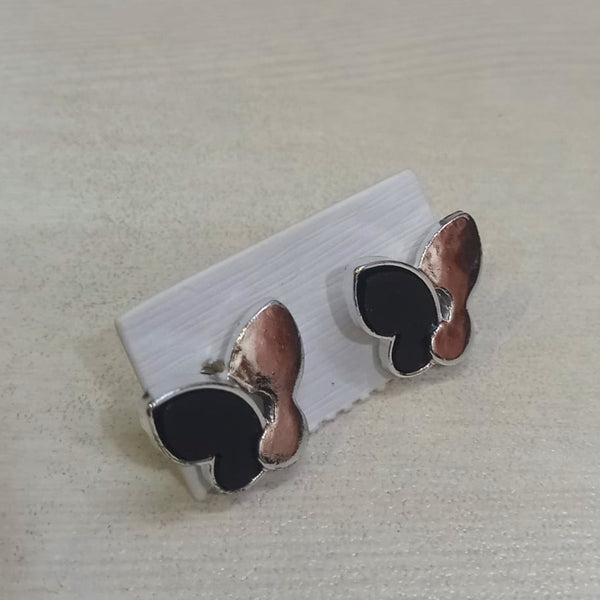 AM5769 Sliver Plated Butterfly Stud Earrings