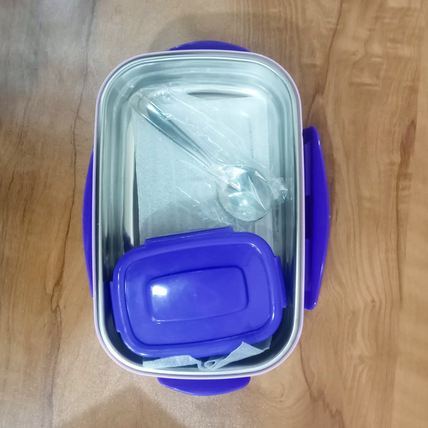 AM5644 Rishabh Big Nutri-Steel Multi-Design Cartoon Printed Tiffin Box with Inner Container & Steel Spoon