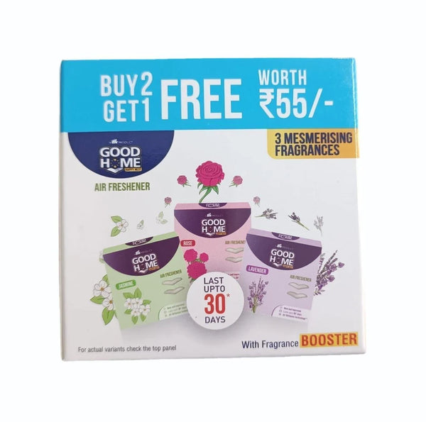 AM2484 Good Home Air Freshener  Upto 30Days, 150 g (Buy 2 Get 1 Free) mix fragrances