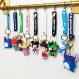 AM5645 3D Cartoon Characters Silicone Keychain- Multidesign