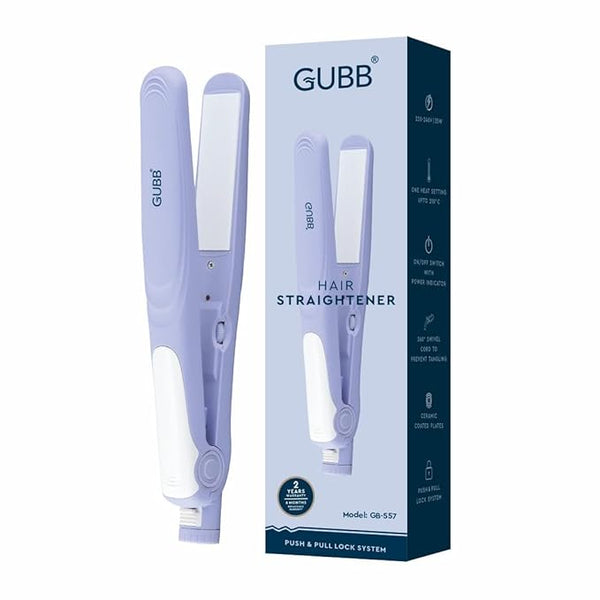 AM2120 Gubb Hair Straightener GB557 Light Purple 2 Years Warranty 6 Month Replaceable Warranty