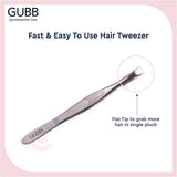 AM2057 Gubb Flat Tip Tweezer For Precise Usage Stainless Steel