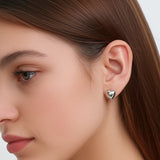 AM5765 Sterling Silver Dot Stud Earrings for Women Girls