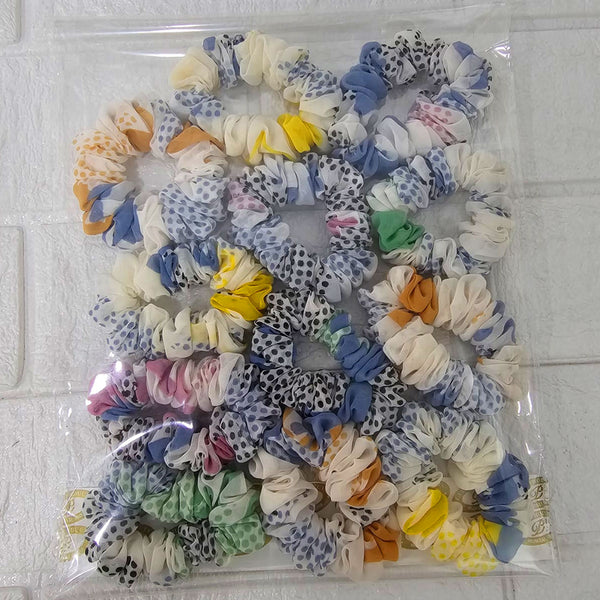 AM6057 Multi-Design Chiffon Hair Scrunchie