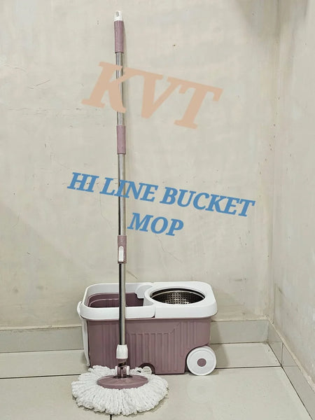 AM2362 KVT HI-Line Bucket Mop SS Wringer Bucket Floor Cleaning and Moping System Free Dust Pan Big Size