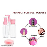 3075 7Pcs Travel Cosmetics Bottles Kit Set for Shampoo, Cosmetics & Other Essentials - with Pouch